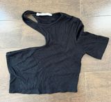Emma & Sam Asymmetrical black crop top  Photo 0