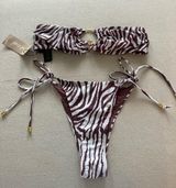 Nasty Gal Zebra Bikini Bandeau set Photo 0