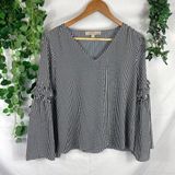 Loft Ann Taylor  Striped Flowy Shirt S Photo 0