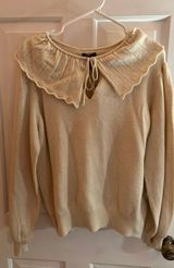 Who What Wear Cream Sweater Photo 0