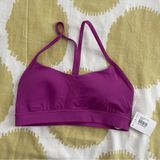 lululemon flow y bra vivid plum size 6 NEW Photo 0