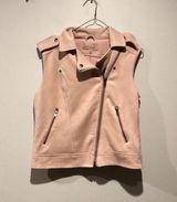 Philosophy  Light Pink Faux Leather Motorcycle Vest Photo 0
