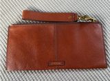 Fossil  Wallet Wristlet Brown Leather Photo 0