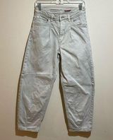 Anthropologie  Pilcro The Breaker Barrel Tapered Leg Pleated Jeans Pants Size 27 Photo 0