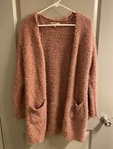 Mauve Fuzzy Cardigan Pink Size L Photo 0