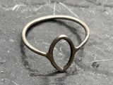 Oval Shaped Sterling Sliver Ring  Photo 0