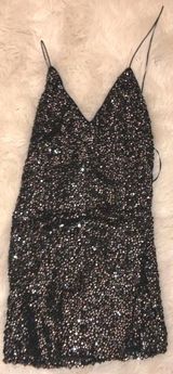 Lulus Black Sequin Dress Photo 0