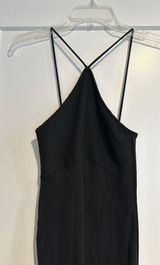 Midi Bodycon Halter Dress Black Photo 0