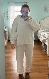 Aerie Cream Sweat Set Photo 0