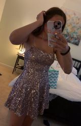 Purple sparkly homecoming dress Photo 0