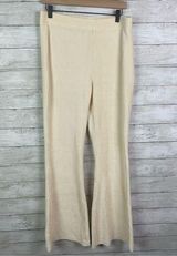 Aerie Ribbed High Rise Flare Pants Cream Size Large Photo 0