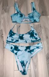 SheIn Blue Tie Dye Bikini Set Photo 0
