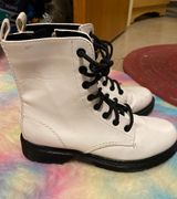 White Combat Boots Size 7 Photo 0
