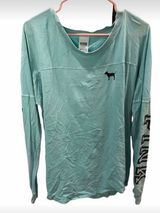 VS PINK Long Sleeve Top w/ V-Cut Back - Size: Large Photo 0