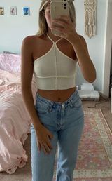 White Halter Top Photo 0