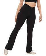 Offline by Aerie Real Me Crossover Flare Hi-Rise Leggings Black, Size XS Short​​ Photo 0