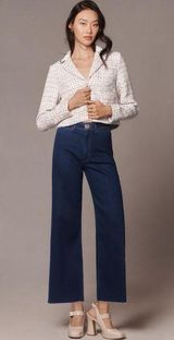 - Maeve - The Ettie High Rise Crop Wide Leg Jeans - Ghoul Wash Photo 0