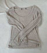 grey beige scoop neck Long sleeve  Photo 0