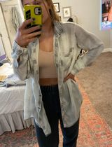 BDG Distressed Light Great White Flannel Photo 0