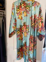 Silk Floral Kimono Robe Multi Photo 0