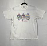 Vintage Crazy Shirt White Short Sleeve Medium T Photo 0