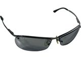 Ray Ban Uni-Sex Black RB3186 63 15 Half Rimless Polarized Sunglasses Photo 0