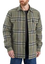 Carhartt Men’s Flannel Sherpa-Lined Shirt Jac Photo 0