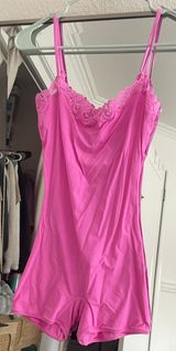 SKIMS Fits Everybody Corded Lace Onesie Neon Orchid Photo 0