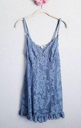 Victoria's Secret Cornflower Blue Lace Slip Photo 0