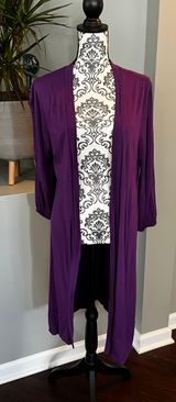 Newport News Purple Open Front Long Duster Photo 0