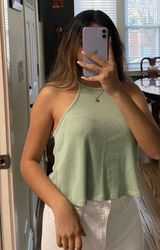 Forever 21 Flowy Green Shirt Photo 0