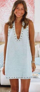 Retrofête Inspired Denim Mini Dress Photo 0