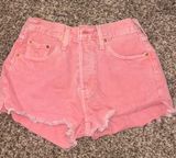 Pink Premium 501 Shorts High-Rise Photo 0