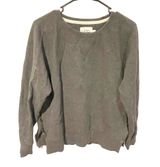 Ugg Size Medium Grey Crewneck Zip Sides Cotton Crewneck Sweatshirt Pullover Photo 0