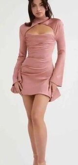 NWOT HOUSE OF CB 'Toira' Rose Draped Corset Dress sz L Photo 0