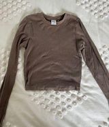 Aritzia TNA Ribbed Long Sleeve Top Photo 0