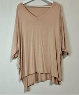 Zenana Women’s Plus Size Short Sleeve Flowy T Shirt Pale Pink Size 3X FLAW Photo 0