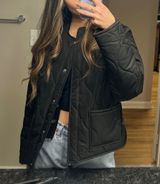 Black Quilted Jacked - NAKD Photo 0