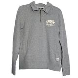 Roots Cooper 1/4 Zip Sweatshirt Polo Collared Heathered Gray XS Photo 0