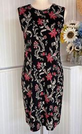 Black Pink White Floral Sleeveless Maternity dress Photo 0