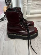 Dr. Martens burgundy platform boots Photo 0