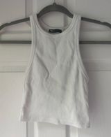 ZARA Tank Crop Top White Photo 0