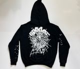 Black & White Spider Hoodie Size Small Photo 0