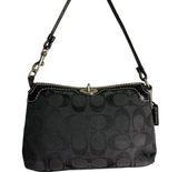 Coach Black Signature Canvas Mini Purse / Wristlet Photo 0