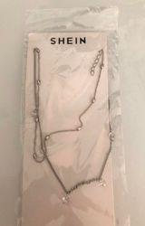 SheIn Silver Layered Necklace Photo 0