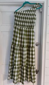 One Shoulder Gingham Dress Photo 0