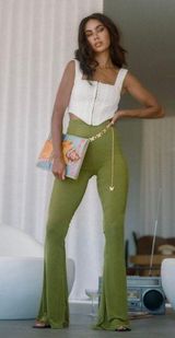 Princess Polly Boogie Pants Green Photo 0