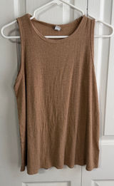Old Navy Luxe brown ribbed tank size medium Photo 0