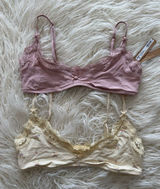 Skim Fits Everybody Lace Scoop Bralette Boutique Print and Morganite Size Medium Photo 0