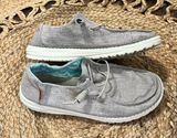 Hey Dude Shoes Womens 9 Wendy Casual Comfort Moc Sneakers Beige Fabric Flats Photo 0